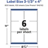 image:imageAvery Matte White Rectangle Labels Sure Feed Technology 313 x 4 150 Matte White Printable Labels600 Labels