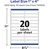 image:imageAvery Matte White Removable Rectangle Labels Sure Feed Technology 1 x 4 300 Removable Labels LaserInkjet Printable1 000 labels