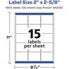 image:imageAvery Matte White Removable Rectangle Labels Sure Feed Technology 2 x 258 1500 Removable Labels LaserInkjet Printable1 500 labels