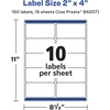 image:imageAvery Matte White Removable Rectangle Labels Sure Feed Technology 2 x 4 150 Removable Labels LaserInkjet Printable150 labels