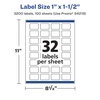 image:imageAvery Matte White Removable Rectangle Labels Sure Feed Technology PrinttoTheEdge 1 x 15 480 Removable Labels LaserInkjet Printable3 200 labels