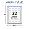 image:imageAvery Matte White Removable Rectangle Labels Sure Feed Technology PrinttoTheEdge 1 x 15 480 Removable Labels LaserInkjet Printable480 labels