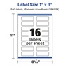 image:imageAvery Matte White Removable Rectangle Labels Sure Feed Technology PrinttoTheEdge 1 x 3 240 Removable Labels LaserInkjet Printable240 labels