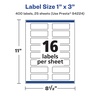 image:imageAvery Matte White Removable Rectangle Labels Sure Feed Technology PrinttoTheEdge 1 x 3 240 Removable Labels LaserInkjet Printable400 labels