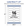 image:imageAvery Matte White Removable Rectangle Labels Sure Feed Technology PrinttoTheEdge 1 x 3 240 Removable Labels LaserInkjet Printable800 labels