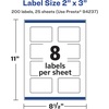 image:imageAvery Matte White Removable Rectangle Labels Sure Feed Technology PrinttoTheEdge 2 x 3 120 Removable Labels LaserInkjet Printable200 labels