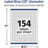 image:imageAvery Matte White Removable Round Labels Sure Feed Technology PrinttoTheEdge 05 Diameter 2310 Removable Labels LaserInkjet Printable2 310 labels