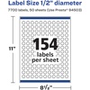 image:imageAvery Matte White Removable Round Labels Sure Feed Technology PrinttoTheEdge 05 Diameter 2310 Removable Labels LaserInkjet Printable7 700 labels