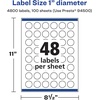 image:imageAvery Matte White Removable Round Labels Sure Feed Technology PrinttoTheEdge 1 Diameter 720 Removable Labels LaserInkjet Printable4 800 labels
