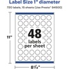 image:imageAvery Matte White Removable Round Labels Sure Feed Technology PrinttoTheEdge 1 Diameter 720 Removable Labels LaserInkjet Printable720 labels