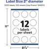 image:imageAvery Matte White Removable Round Labels Sure Feed Technology PrinttoTheEdge 2 Diameter 180 Removable Labels LaserInkjet Printable1 200 labels