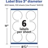 image:imageAvery Matte White Removable Round Labels Sure Feed Technology PrinttoTheEdge 3 Diameter 90 Removable Labels LaserInkjet Printable600 labels