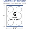 image:imageAvery Matte White Removable Round Labels Sure Feed Technology PrinttoTheEdge 3 Diameter 90 Removable Labels LaserInkjet Printable90 labels