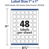 image:imageAvery Matte White Removable Square Labels Sure Feed Technology PrinttoTheEdge 1 x 1 720 Removable Labels LaserInkjet Printable1 200 labels