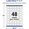 image:imageAvery Matte White Removable Square Labels Sure Feed Technology PrinttoTheEdge 1 x 1 720 Removable Labels LaserInkjet Printable2 400 labels