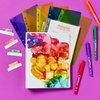 image:imageAvery Mini 3 Ring Binder Holds 55 x 85 Paper 1 Round Rings 175Sheet Capacity 14 Inch Wide Spine Rainbow Inkblot Design Great for Home Office School Supplies and More 18714