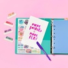 image:imageAvery Mini 3 Ring Binder Holds 55 x 85 Paper 1 Round Rings 175Sheet Capacity 14 Inch Wide Spine Rainbow Inkblot Design Great for Home Office School Supplies and More 18714