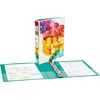 image:imageAvery Mini 3 Ring Binder Holds 55 x 85 Paper 1 Round Rings 175Sheet Capacity 14 Inch Wide Spine Rainbow Inkblot Design Great for Home Office School Supplies and More 18714