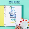 image:imageAvery Mini 3 Ring Binder Holds 55 x 85 Paper 1 Round Rings 175Sheet Capacity 14 Inch Wide Spine Rainbow Inkblot Design Great for Home Office School Supplies and More 18714