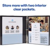 image:imageAvery Mini Durable View 3 Ring Binder Holds 55 x 85 Paper 05 Round Rings 100Sheet Capacity 07 Inch Wide Spine 1 Black Binder Great for Home School Supplies Office and More 27725Black