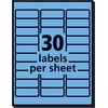 image:imageAvery Neon Address Labels with Sure Feed for Laser Printers 1 x 2 58 750 Pastel Blue Labels 59801 in x 258 in