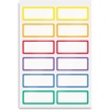 image:imageAvery NoIron Fabric Name Labels Rainbow Borders Preprinted Designs HandwriteOnly 24 Preprinted Labels 40706