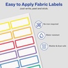 image:imageAvery NoIron Fabric Name Labels Rainbow Borders Preprinted Designs HandwriteOnly 24 Preprinted Labels 40706