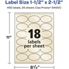 image:imageAvery Pearlized Ivory Oval Labels Sure Feed Technology 15 x 25 180 Pearlized Ivory Labels LaserInkjet Printable450 labels