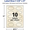 image:imageAvery Pearlized Ivory Oval Labels Sure Feed Technology PrinttoTheEdge 15 x 3 500 Pearlized Ivory Labels LaserInkjet Printable1 000 labels