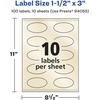 image:imageAvery Pearlized Ivory Oval Labels Sure Feed Technology PrinttoTheEdge 15 x 3 500 Pearlized Ivory Labels LaserInkjet Printable100 labels