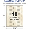 image:imageAvery Pearlized Ivory Oval Labels Sure Feed Technology PrinttoTheEdge 15 x 3 500 Pearlized Ivory Labels LaserInkjet Printable250 labels