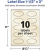image:imageAvery Pearlized Ivory Oval Labels Sure Feed Technology PrinttoTheEdge 15 x 3 500 Pearlized Ivory Labels LaserInkjet Printable500 labels