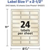 image:imageAvery Pearlized Ivory Rectangle Labels Sure Feed Technology 1 x 25 240 Pearlized Ivory Labels LaserInkjet Printable240 labels