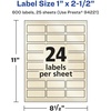 image:imageAvery Pearlized Ivory Rectangle Labels Sure Feed Technology 1 x 25 240 Pearlized Ivory Labels LaserInkjet Printable600 labels