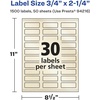 image:imageAvery Pearlized Ivory Rectangle Labels Sure Feed Technology PrinttoTheEdge 075 x 225 300 Pearlized Ivory Labels LaserInkjet Printable1 500 labels