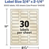 image:imageAvery Pearlized Ivory Rectangle Labels Sure Feed Technology PrinttoTheEdge 075 x 225 300 Pearlized Ivory Labels LaserInkjet Printable3 000 labels