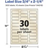 image:imageAvery Pearlized Ivory Rectangle Labels Sure Feed Technology PrinttoTheEdge 075 x 225 300 Pearlized Ivory Labels LaserInkjet Printable300 labels
