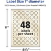 image:imageAvery Pearlized Ivory Round Labels Sure Feed Technology PrinttoTheEdge 1 Diameter 480 Pearlized Ivory Labels LaserInkjet Printable1 200 labels