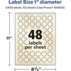 image:imageAvery Pearlized Ivory Round Labels Sure Feed Technology PrinttoTheEdge 1 Diameter 480 Pearlized Ivory Labels LaserInkjet Printable2 400 labels
