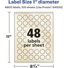 image:imageAvery Pearlized Ivory Round Labels Sure Feed Technology PrinttoTheEdge 1 Diameter 480 Pearlized Ivory Labels LaserInkjet Printable4 800 labels