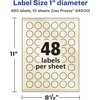 image:imageAvery Pearlized Ivory Round Labels Sure Feed Technology PrinttoTheEdge 1 Diameter 480 Pearlized Ivory Labels LaserInkjet Printable480 labels