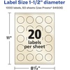 image:imageAvery Pearlized Ivory Round Labels Sure Feed Technology PrinttoTheEdge 15 Diameter 200 Pearlized Ivory Labels LaserInkjet Printable1 000 labels