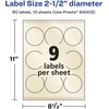 image:imageAvery Pearlized Ivory Round Labels Sure Feed Technology PrinttoTheEdge 25 Diameter 90 Pearlized Ivory Labels LaserInkjet Printable90 labels