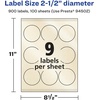 image:imageAvery Pearlized Ivory Round Labels Sure Feed Technology PrinttoTheEdge 25 Diameter 90 Pearlized Ivory Labels LaserInkjet Printable900 labels