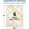 image:imageAvery Pearlized Ivory Round Labels Sure Feed Technology PrinttoTheEdge 3 Diameter 60 Pearlized Ivory Labels LaserInkjet Printable150 labels