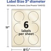 image:imageAvery Pearlized Ivory Round Labels Sure Feed Technology PrinttoTheEdge 3 Diameter 60 Pearlized Ivory Labels LaserInkjet Printable60 labels