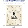 image:imageAvery Pearlized Ivory Round Labels Sure Feed Technology PrinttoTheEdge 3 Diameter 60 Pearlized Ivory Labels LaserInkjet Printable600 labels