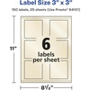 image:imageAvery Pearlized Ivory Square Labels Sure Feed Technology PrintToTheEdge 3 x 3 60 Pearlized Ivory Labels LaserInkjet Printable150 labels