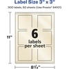 image:imageAvery Pearlized Ivory Square Labels Sure Feed Technology PrintToTheEdge 3 x 3 60 Pearlized Ivory Labels LaserInkjet Printable300 labels