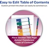 image:imageAvery Plastic 8 Tab Binder Dividers Customizable Table of Contents Multicolor Tabs 1 Set 11817
